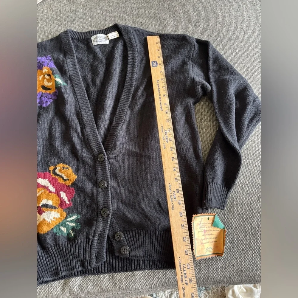 VTG Villager deadstock floral cardigan womens large